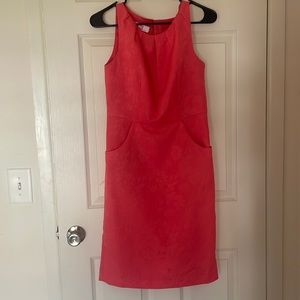 Knee length peach dress with pockets
